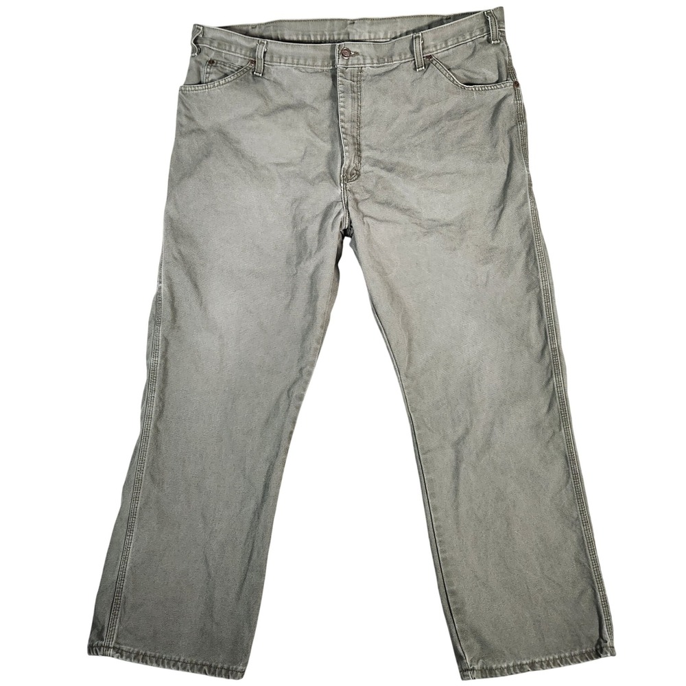 Dickies Carpenter Pants Mens 42x30 1939RMS Khaki Green Relaxed Fit EUC